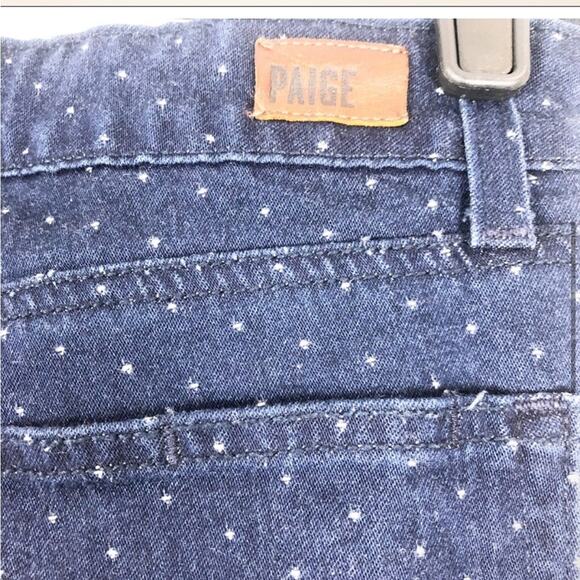 Paige dark wash jeans in Hoxton ankle with polkadot and zipper - Picture 8 of 10